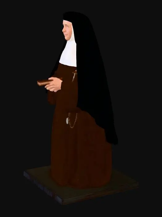3D model for Prayerful Nun with Bible
