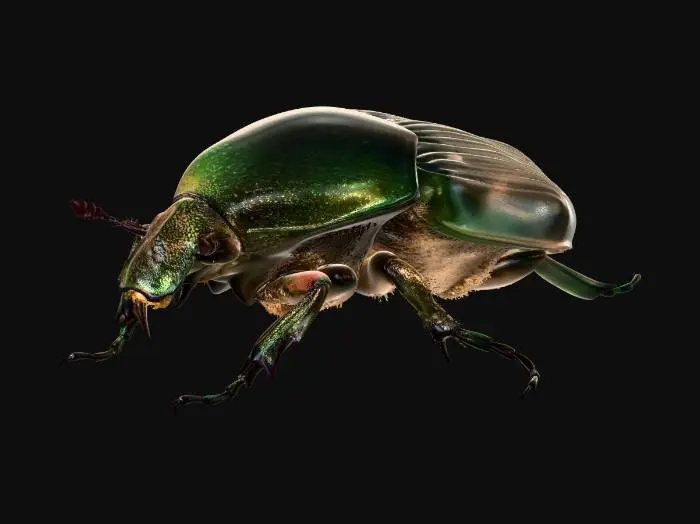 3D model for Emerald Jewel Beetle