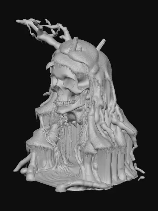 3D model for Moss-Crowned Skull