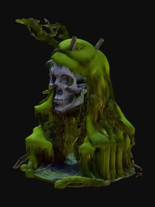 3D model for Moss-Crowned Skull