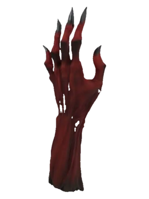 Demon hand - Devil 3D model, vytvořený pomocí AI