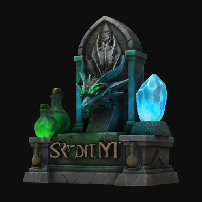 3D model for Skyrim Alchemy Shrine