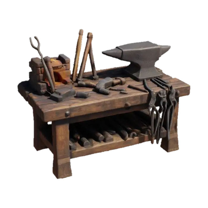 Mô hình 3D Blacksmith's Forge Essentials - Fire, được tạo bằng AI