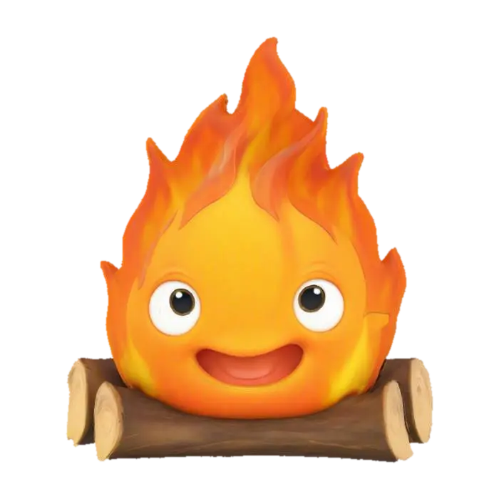 Happy Flame by charliecarbon — made with Meshy AI 3D generator, free FBX OBJ GLB STL download