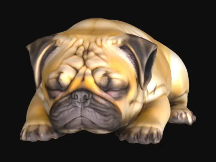 3D model for Dreaming Pug
