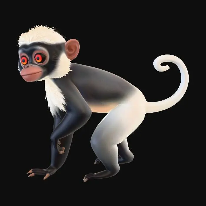 3D model for A cute Panamanian White-Faced Capuchin (Cebus imitator)
monkey, bright eyes and a long tail. would like it about 100mm in height. Cartoonish with realistic features.  Need to be able to print it on a 3d Printer