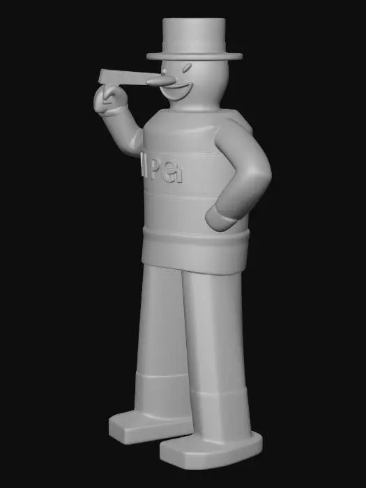 3D model for Snowman Lumberjack Statue