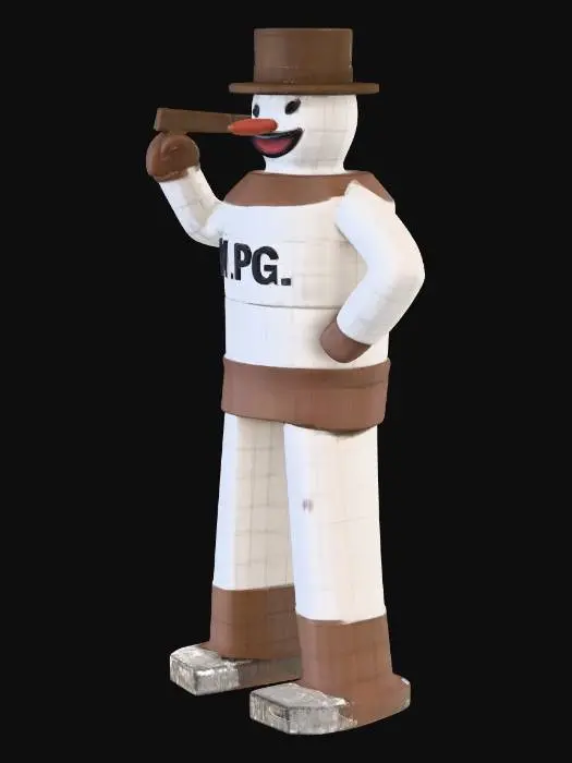 3D model for Snowman Lumberjack Statue