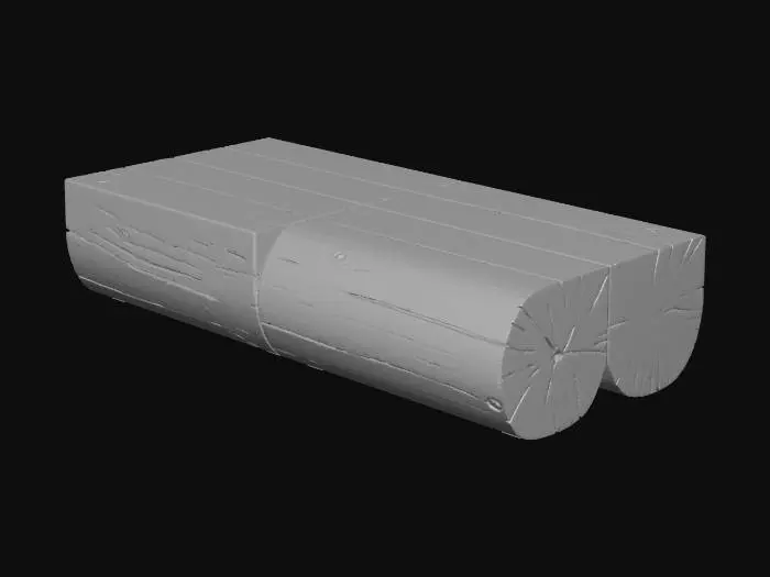 3D model for Charred Log Coffee Table