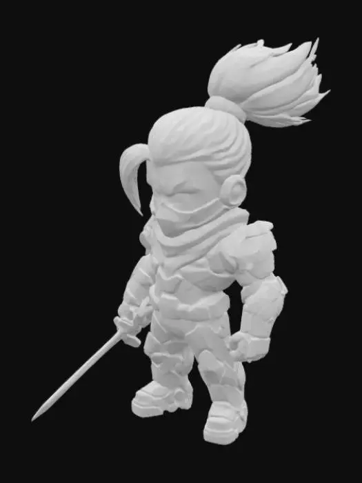 3D model for Cyber Samurai Kid