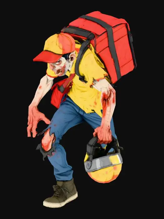 3D model for Zombie Deliveryman