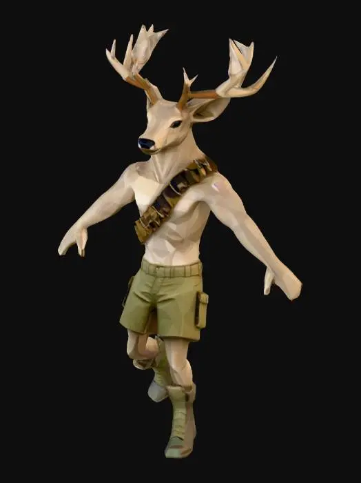 3D model for Warrior Stag