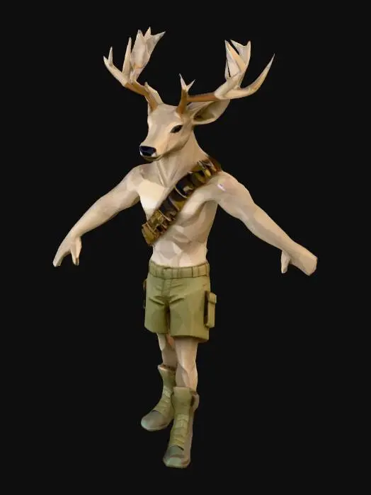 3D model for Warrior Stag