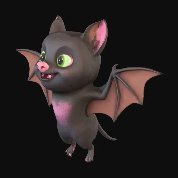 3D model for Happy Bat Flying, #Halloween2025#
