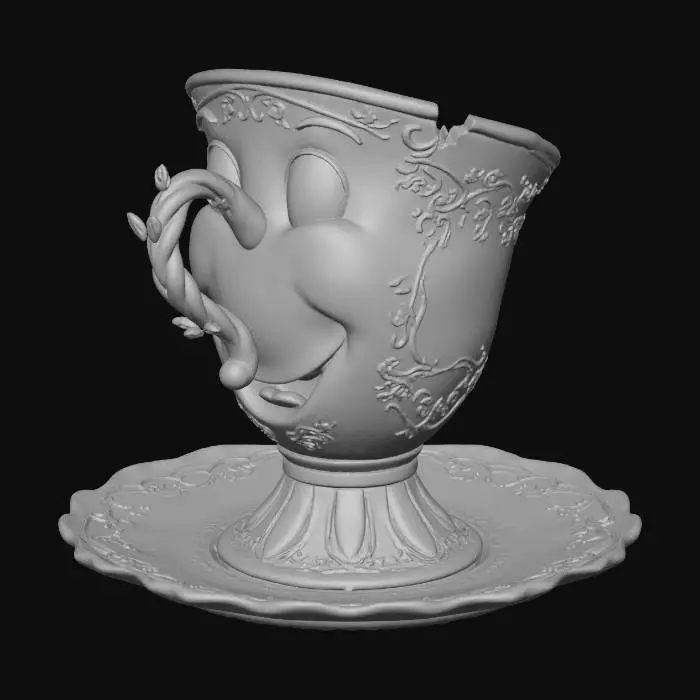 3D model for чашечка из мультика красавица и чудовище, #Christmas2025#