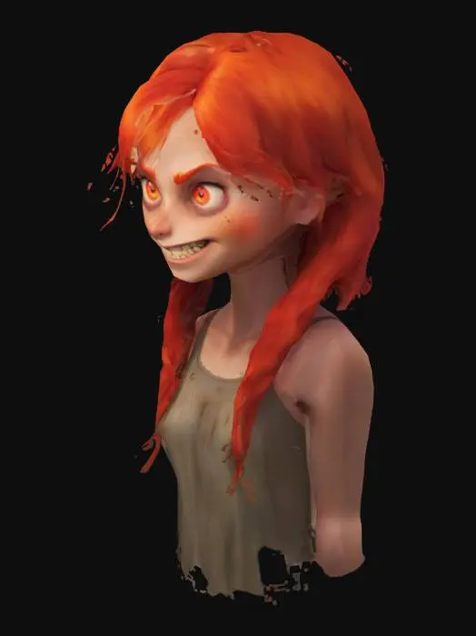 3D model for Twisted Innocence, DETAILED HEAD