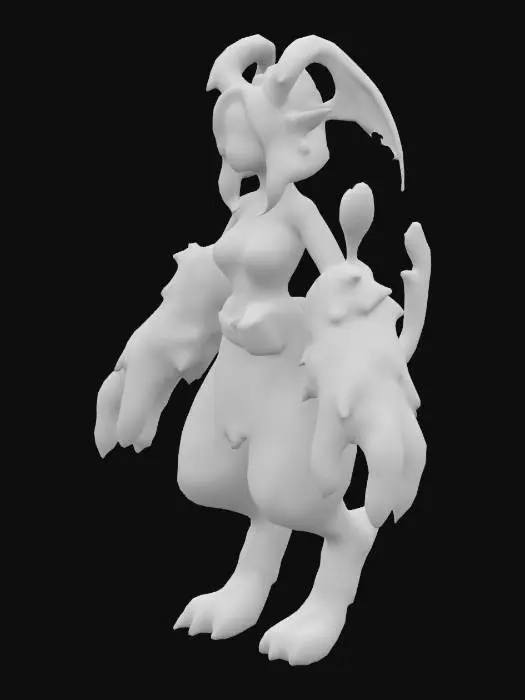 3D model for Mystical Skyward Guardian, front t posed