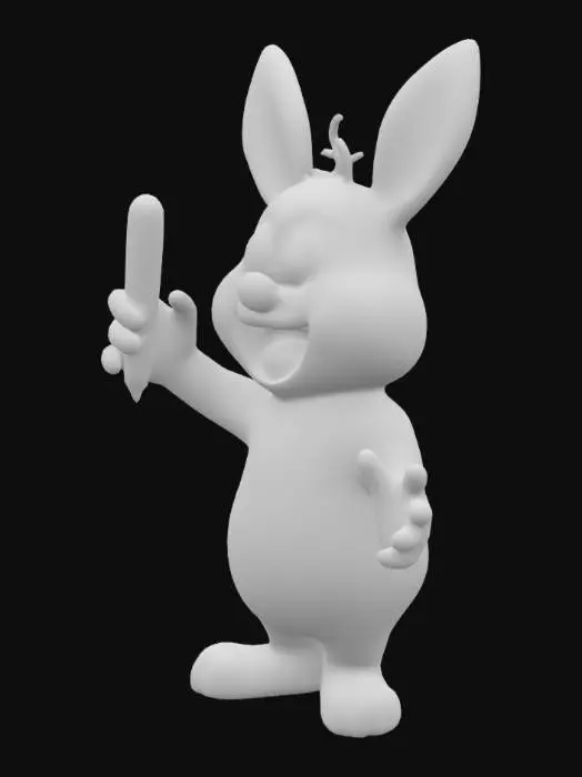 3D model for a small figurine that serves as a pen holder. It should hold its hands out in front of it so that a pen can be placed on it
