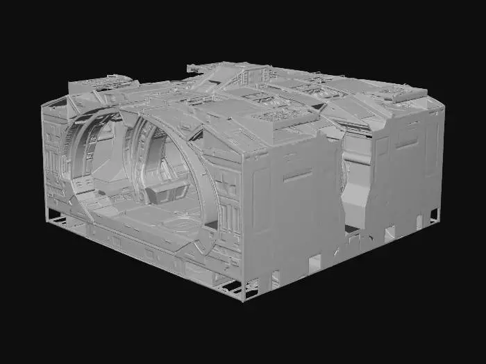 3D model for internal mother ship scifi environment photopreal