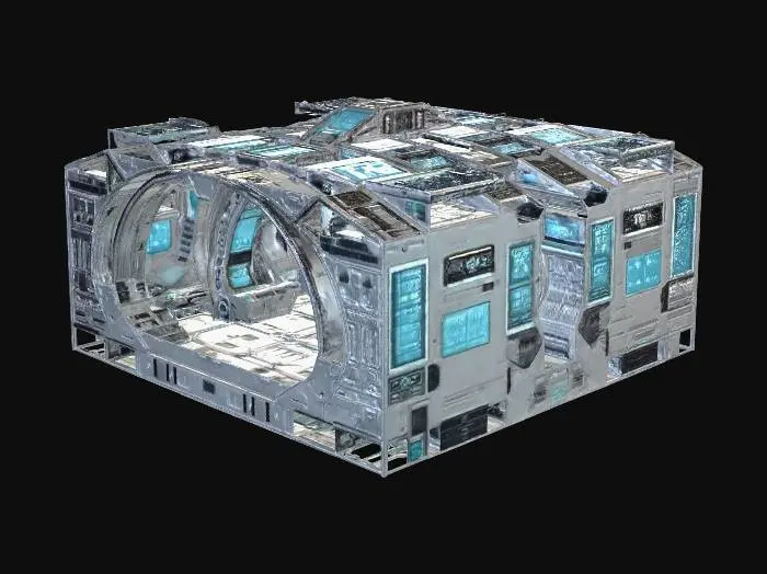 3D model for internal mother ship scifi environment photopreal