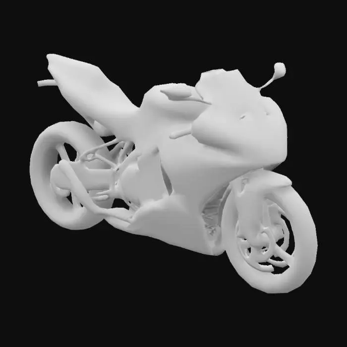 3D model for scifi cycle, ducatti style with wigs and rudder, 8k highly realist with articulated parts throughout
