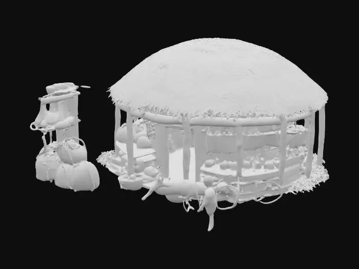 3D model for Ancient Market Scene