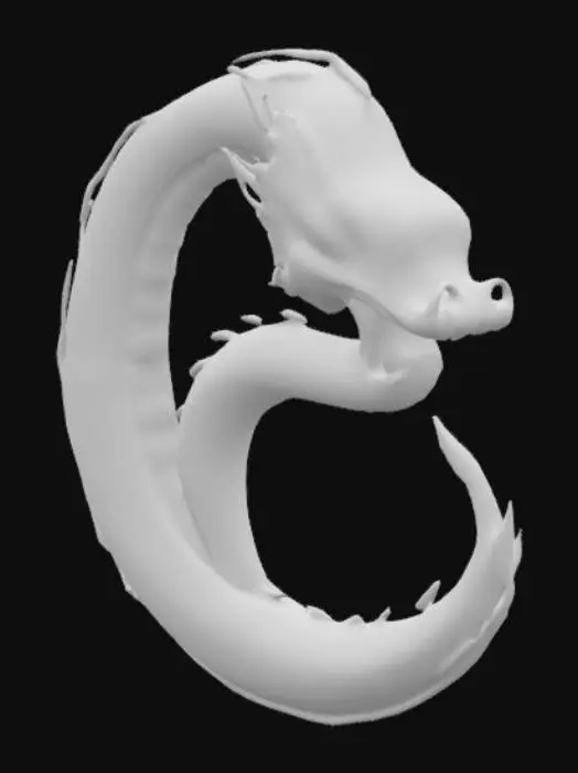 3D model for #emblem#, Make me an emblem of the ouroboros symbol with high quality details and textures 