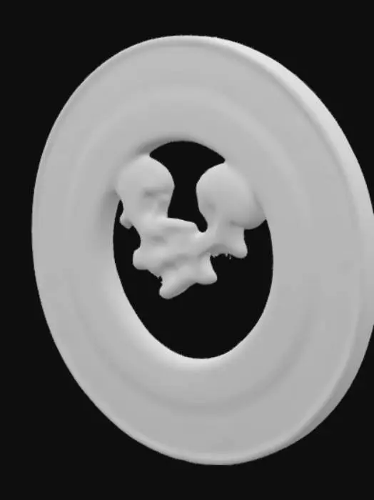 3D model for #emblem#, Make me an emblem of the ouroboros symbol with high quality details and textures 