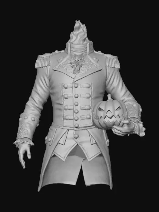 3D model for Headless Flame Captain, #Halloween2025#