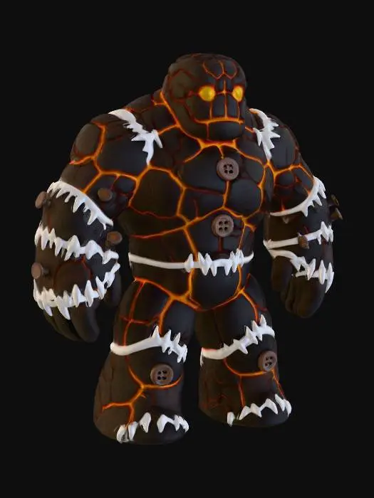3D model for Lava Cookie Golem, #Christmas2025#