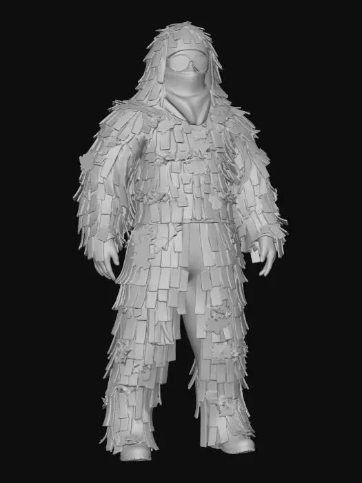 3D model for ghillie suit