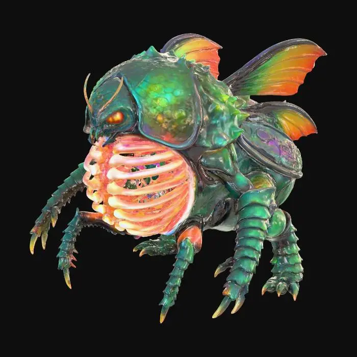 3D model for Abyssal Chitin Beast, #villain#