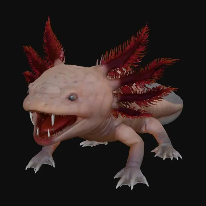 3D model for Vampire Axolotl, #Halloween2025#