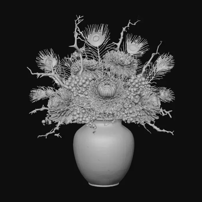 3D model for Peacock Elegance, #Thanksgiving#