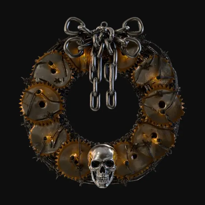 3D model for Industrial Wreath, #Christmas2025#