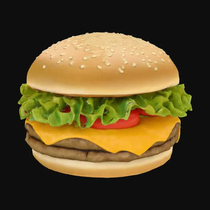 3D model for A Realistic Cheeseburger