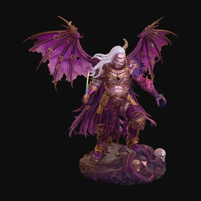 3D model for Fulgrim, Human form Wings