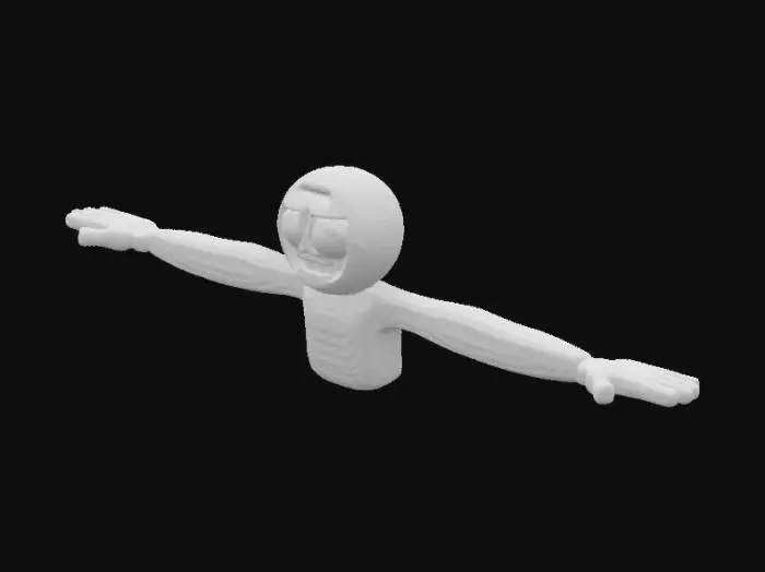 3D model for T-Pose Statue