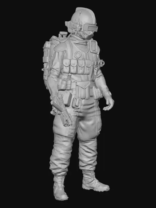3D model for Futuristic Warrior