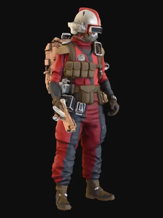 3D model for Futuristic Warrior