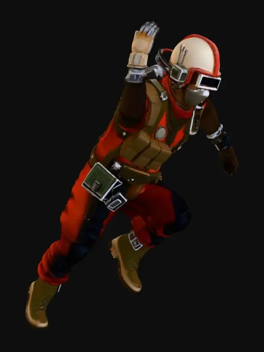 3D model for Futuristic Warrior 02