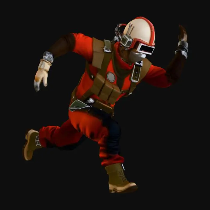 3D model for Futuristic Warrior 02