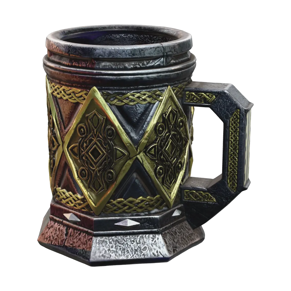 Realistic Beerstein - Glassware 3D model, vytvořený pomocí AI