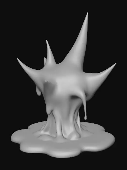 3D model for make a black oozing spike