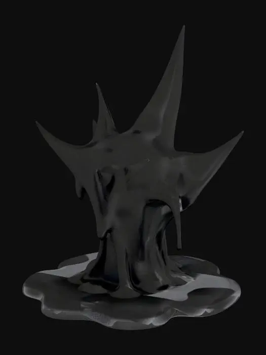 3D model for make a black oozing spike