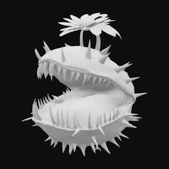 3D model for big poisonus Venus fly trap , man eating plant #garden#