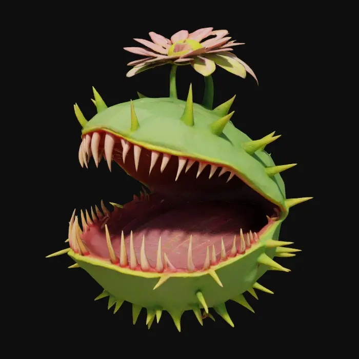 3D model for big poisonus Venus fly trap , man eating plant #garden#