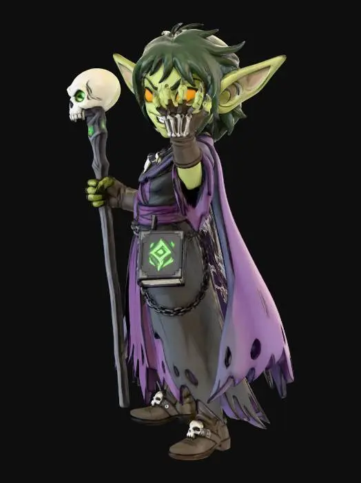 3D model for Grimroot the Goblin Warlock