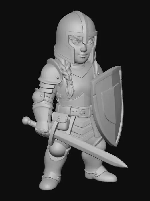 3D model for Mountain Shield Maiden