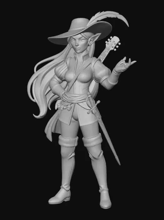 3D model for Violet Minstrel
